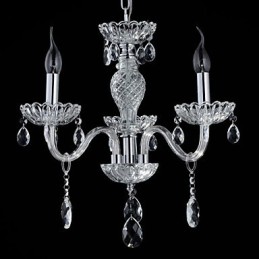 6 Light The style of palace Glass Chandelier With Candle Bulb