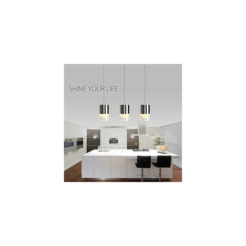 3 Lights Pendant Light Modern Contemporary Metal