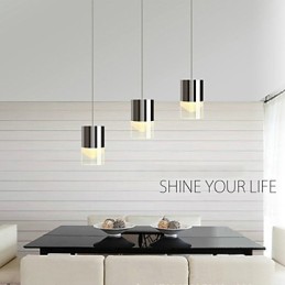 3 Lights Pendant Light Modern Contemporary Metal