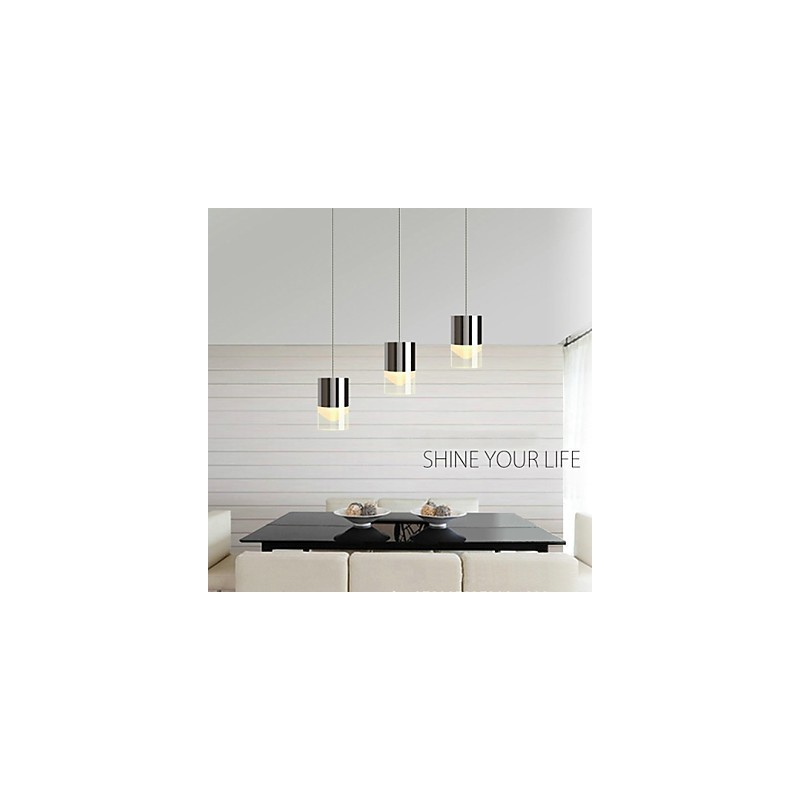 3 Lights Pendant Light Modern Contemporary Metal