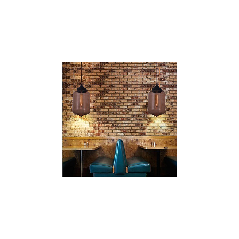 70W Modern Glass Pendant Light in Transparent Bottle Design