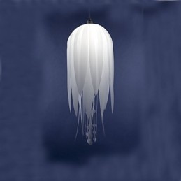 Pendant Light Modern Minimalist White 1 Light Metal and