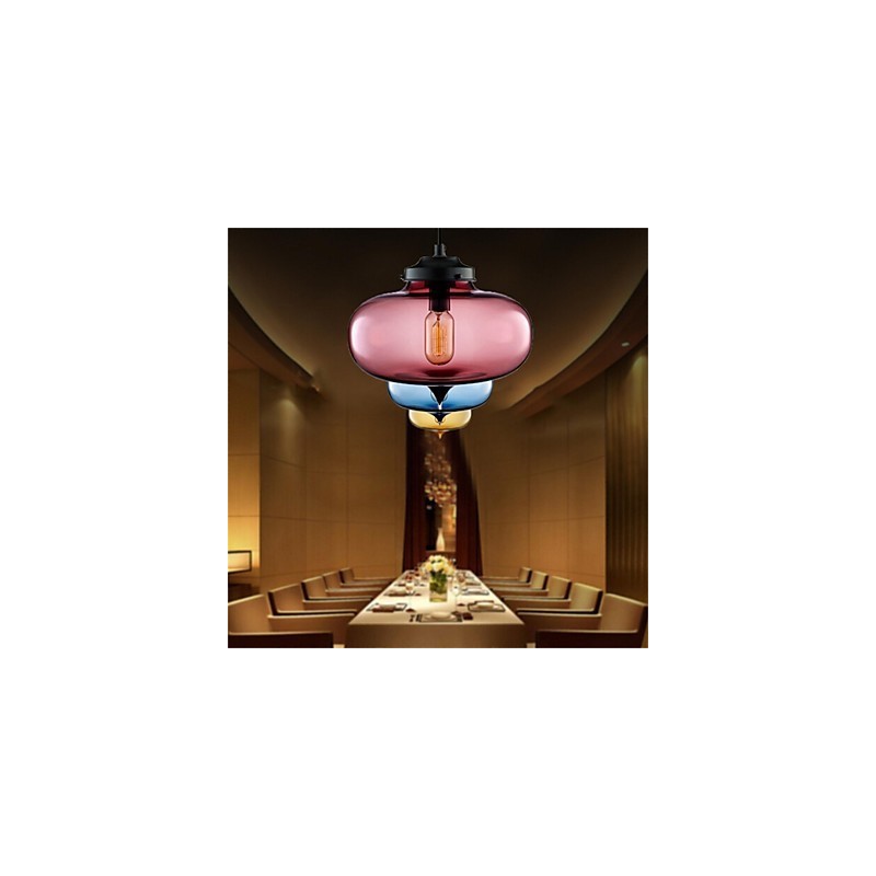 Retro Creative Single Head Glass Pendant Lamp Cafe In The Goldfish Bowl