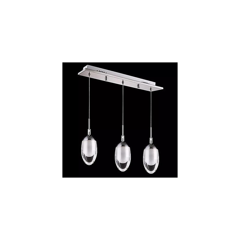 Modern Contemporary Chrome Metal Pendant Light