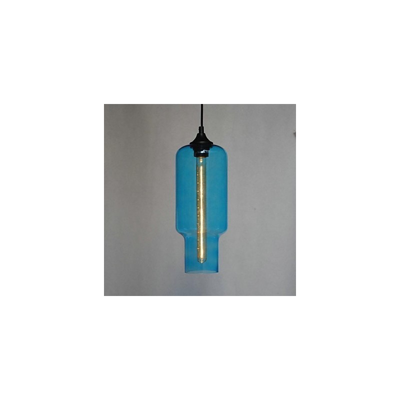 Modern Glass Pendant Light in Brown Bubble Design