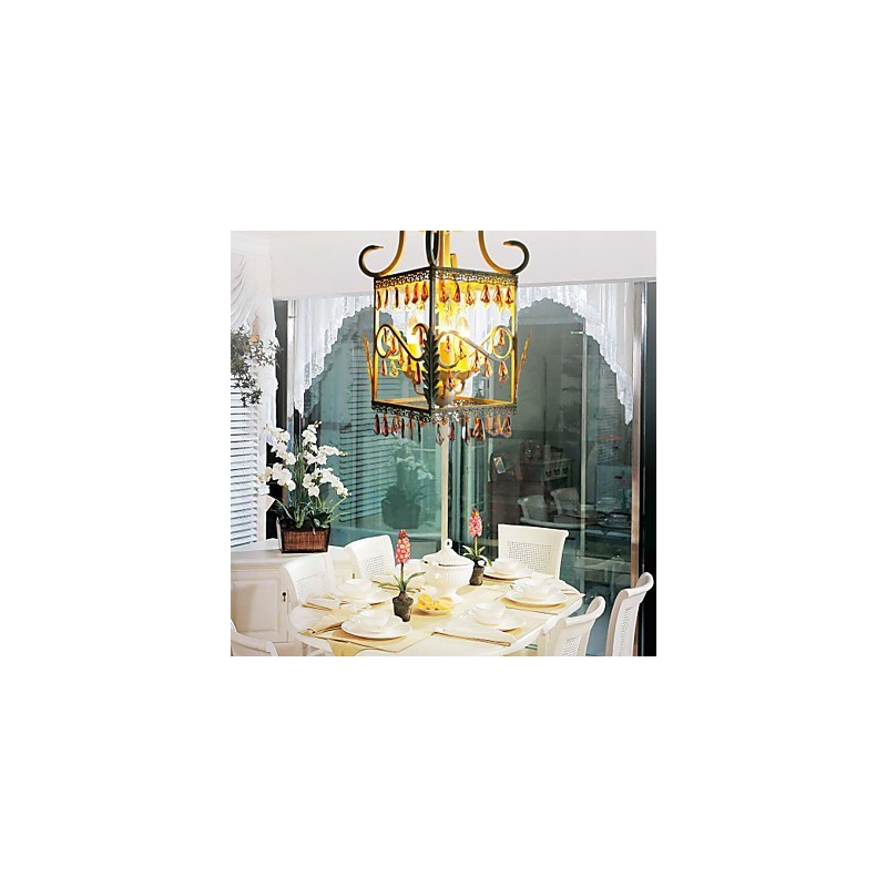 Rural of Europe Type Droplight American Country Rectangular Shell Lamp Porch Lamp