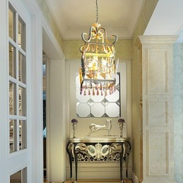 Rural of Europe Type Droplight American Country Rectangular Shell Lamp Porch Lamp