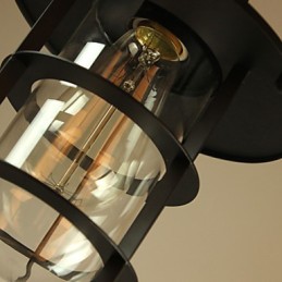 Retro Mini Style Painting Metal Pendant Light