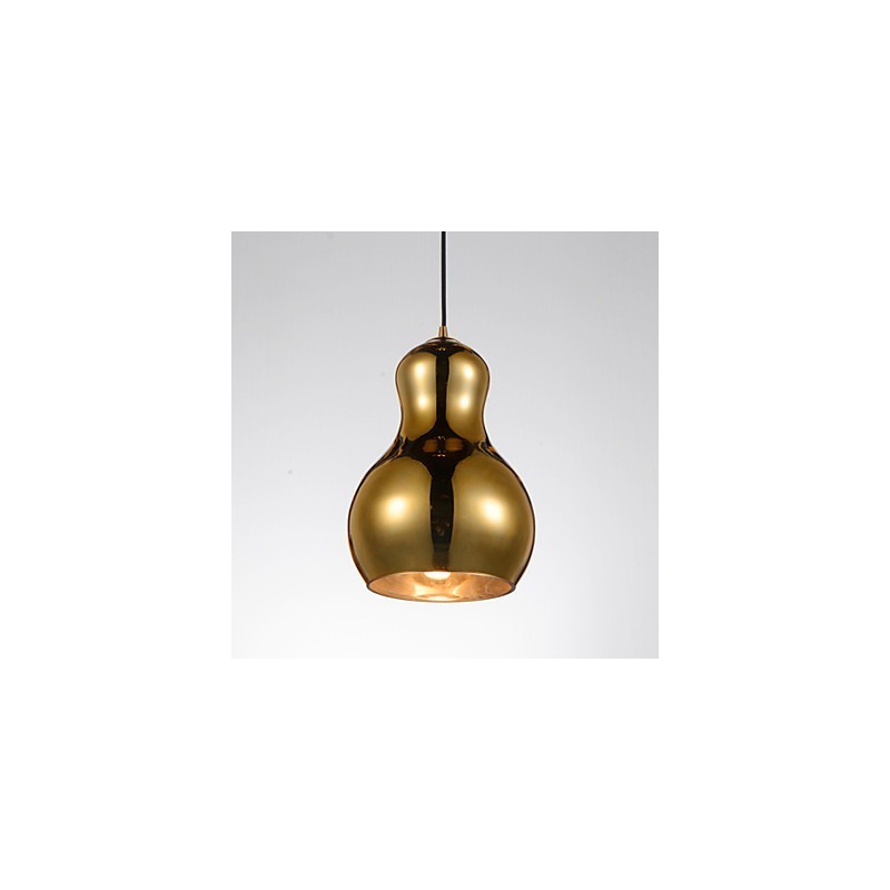 Gourd shaped Pendant Lamp 1 Light Modern Simplicity Golden Chrome Rose Gold Amber Smoky Gray Glass &Carbon Steel