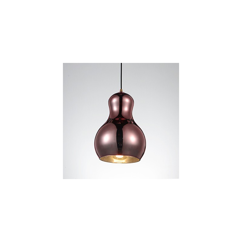 Gourd shaped Pendant Lamp 1 Light Modern Simplicity Golden Chrome Rose Gold Amber Smoky Gray Glass &Carbon Steel