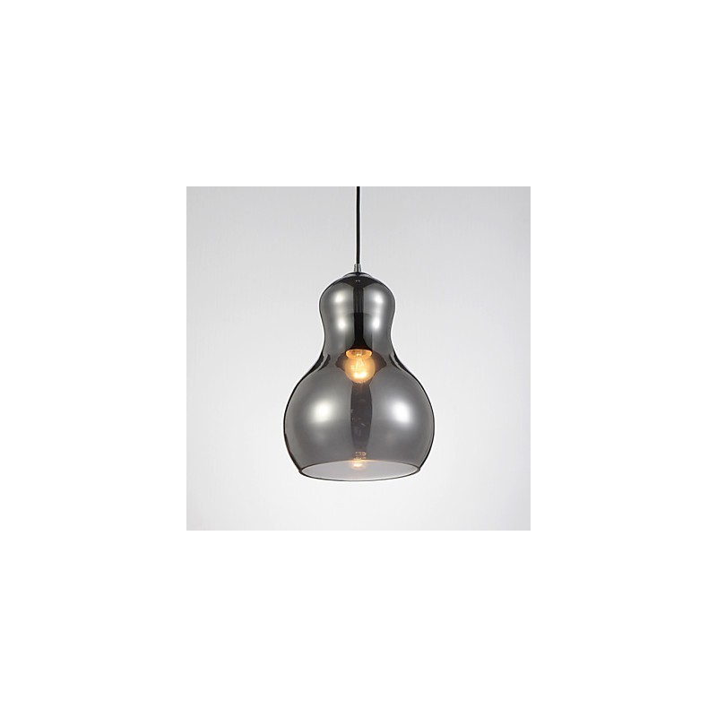 Gourd shaped Pendant Lamp 1 Light Modern Simplicity Golden Chrome Rose Gold Amber Smoky Gray Glass &Carbon Steel