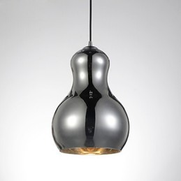 Gourd shaped Pendant Lamp 1 Light Modern Simplicity Golden Chrome Rose Gold Amber Smoky Gray Glass &Carbon Steel