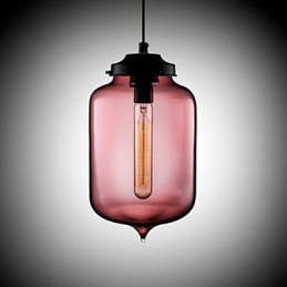 Bottle Design Pendant 1 Light Minimalist Iron Painting