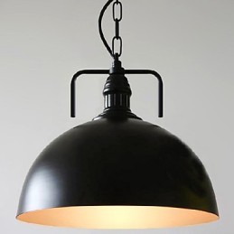 Rustic Lodge Painting Metal Pendant Light