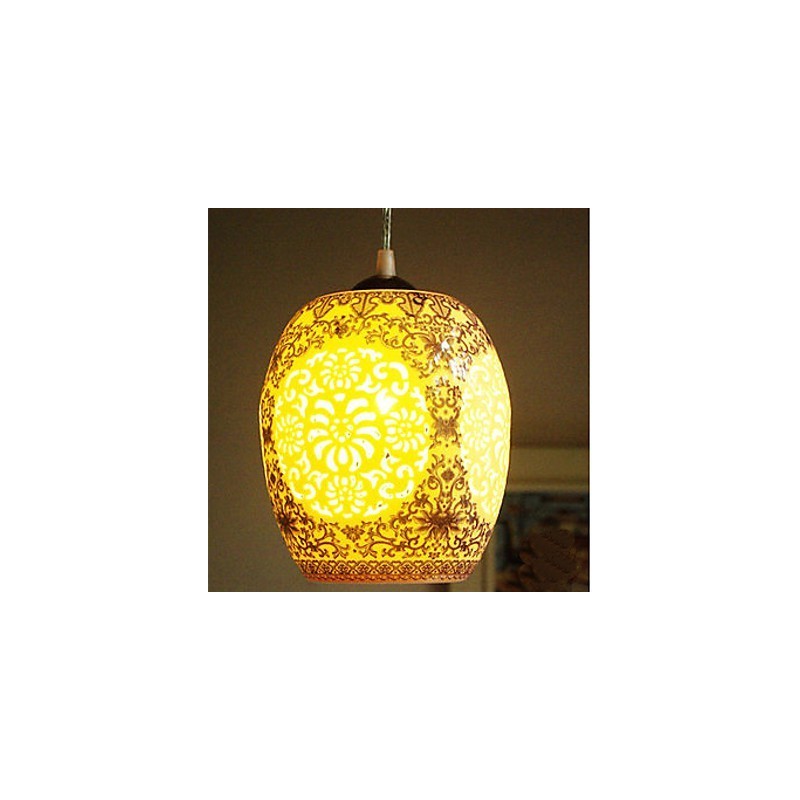 Retro Ceramic lamp lamp Stairs Blue Single Head Chandelier Creative