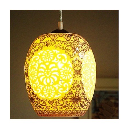 Retro Ceramic lamp lamp Stairs Blue Single Head Chandelier Creative