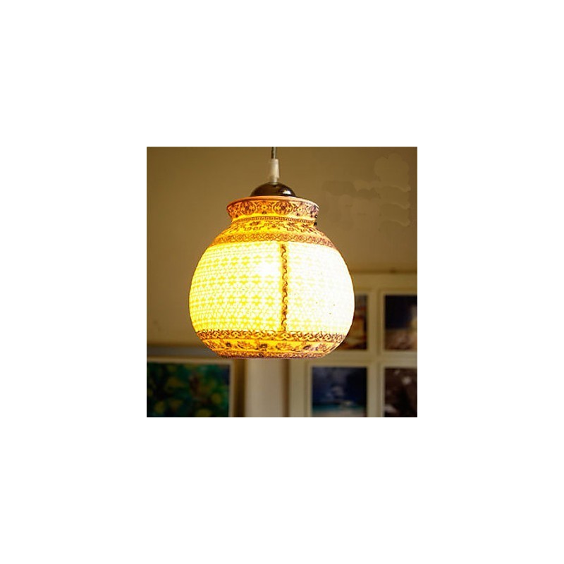 Retro Ceramic lamp lamp Stairs Blue Single Head Chandelier Creative