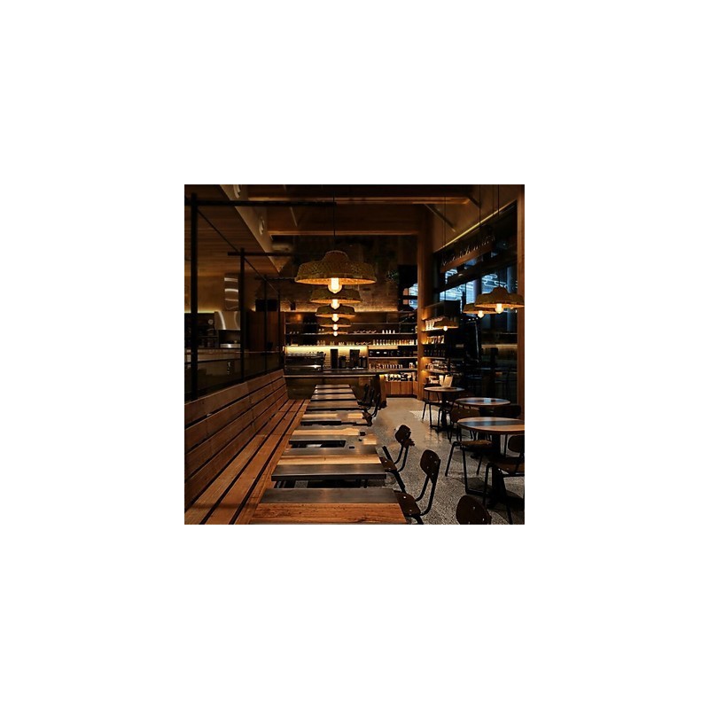 1 Head of the Americange Museum Creative Bamboo Straw hat Light Simple