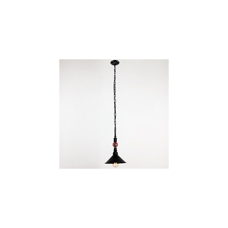 Water Pipe Retro Plating 1 Light Painting Pendant