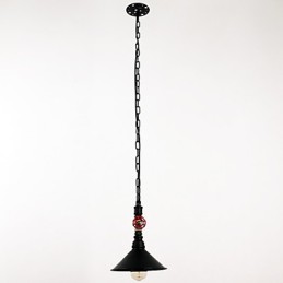 Water Pipe Retro Plating 1 Light Painting Pendant