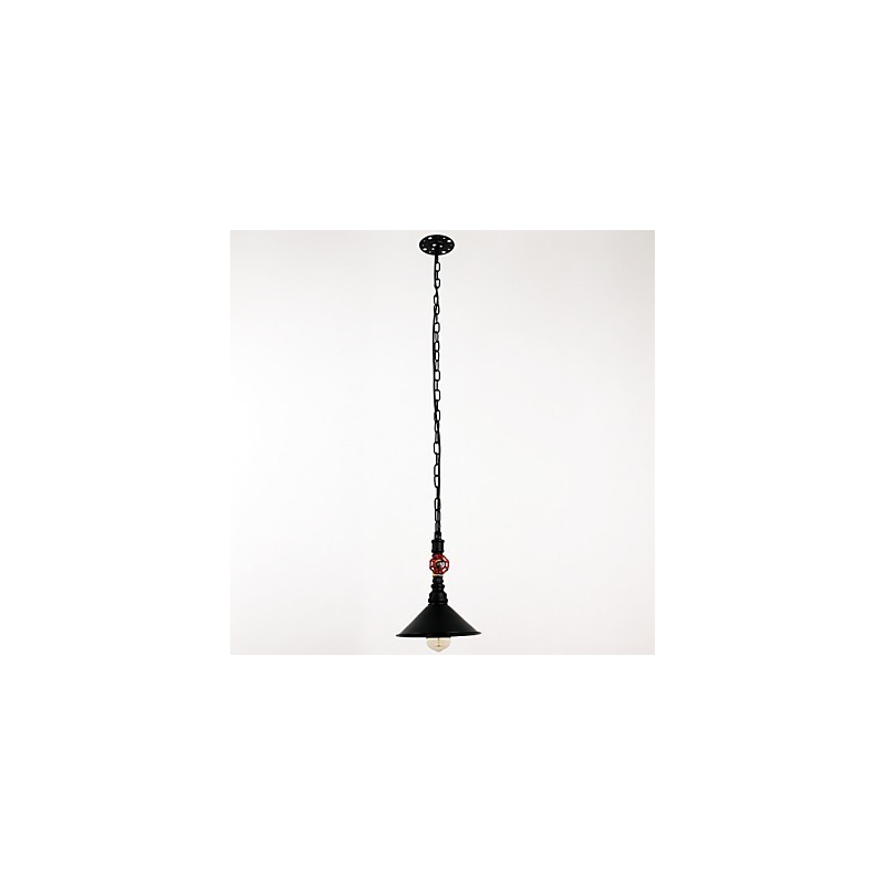 Water Pipe Retro Plating 1 Light Painting Pendant