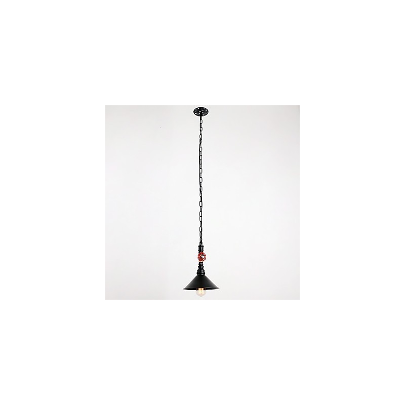 Water Pipe Retro Plating 1 Light Painting Pendant