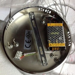 Dimmable Crystal Pendant Light Modern Circular Chandelier Lighting Lamps Cool White Round Ceiling Lights Fixtures with Remote Control