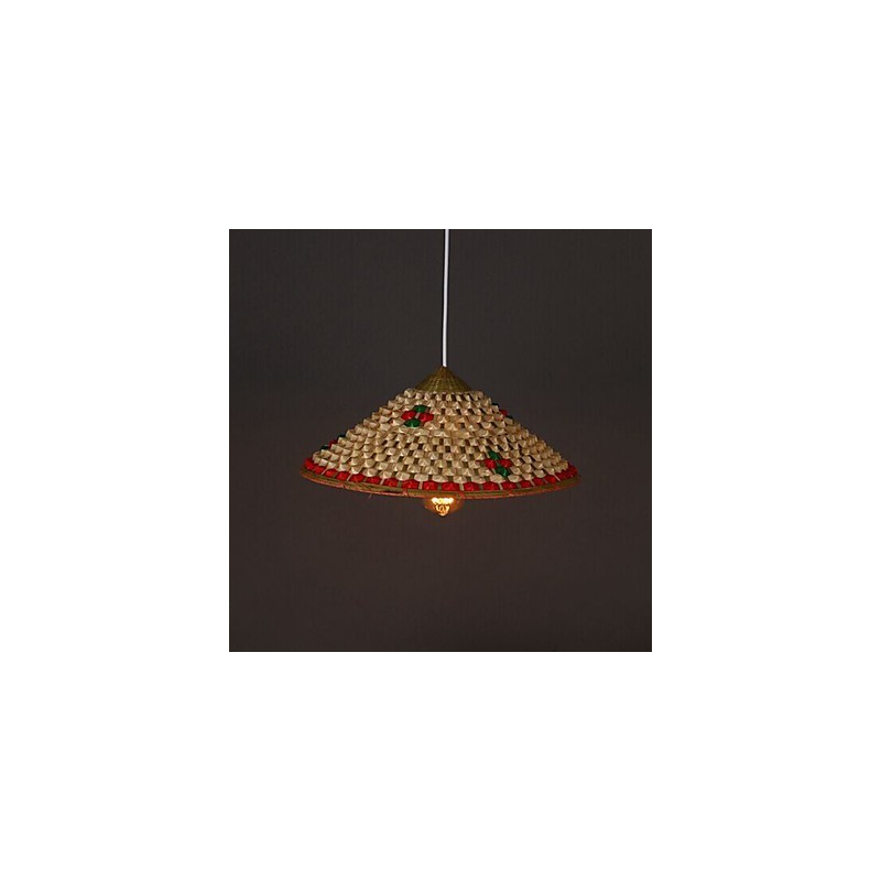 Coffee Bamboo Hats Hat Chandelier Lamp