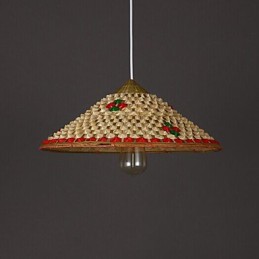 Coffee Bamboo Hats Hat Chandelier Lamp