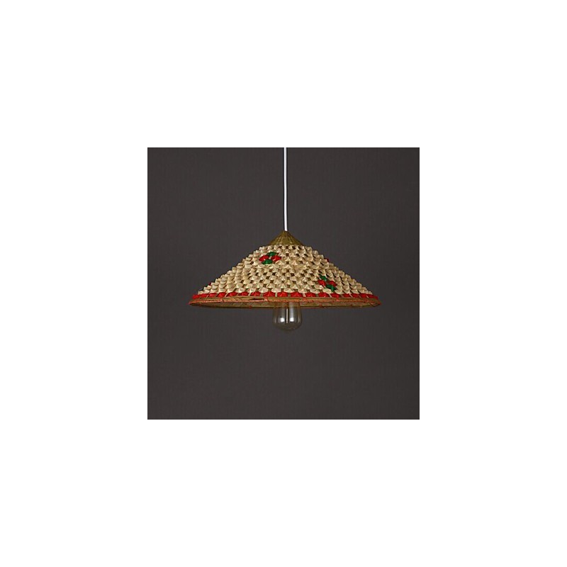 Coffee Bamboo Hats Hat Chandelier Lamp