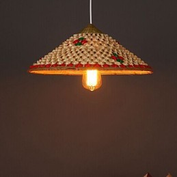 Coffee Bamboo Hats Hat Chandelier Lamp