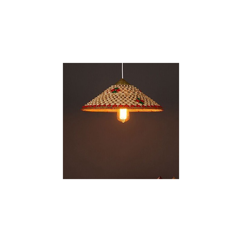 Coffee Bamboo Hats Hat Chandelier Lamp
