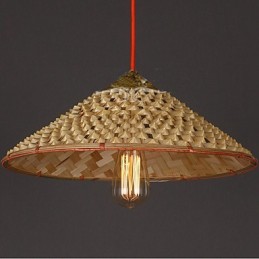 Vintage Farm Straw Bamboo Chandelier Chandelier Chandelier