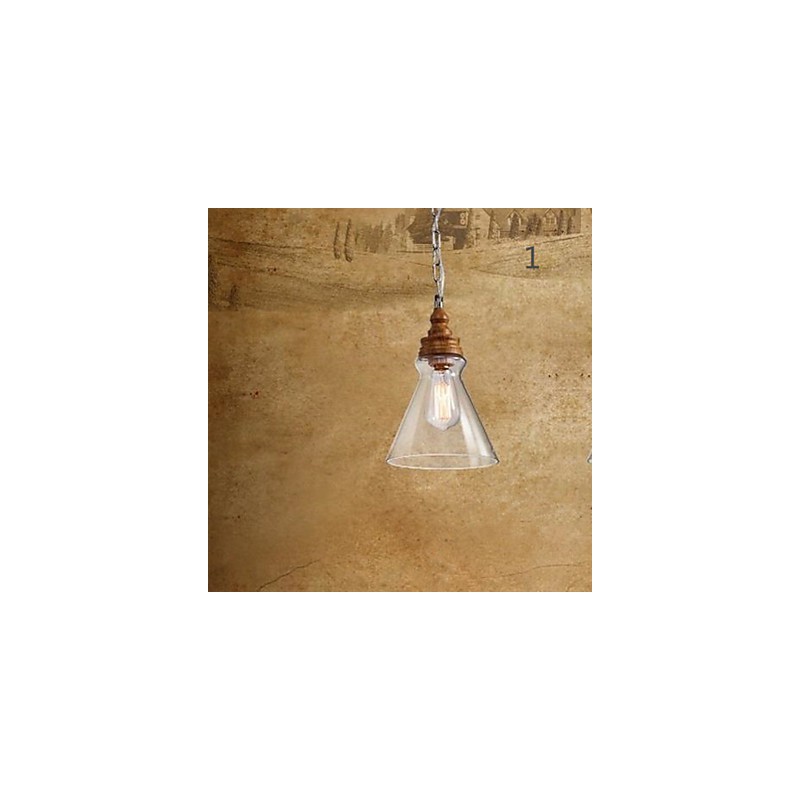 Wood Grain Crystal Droplight Cafe Lighting Lamps And Lanterns