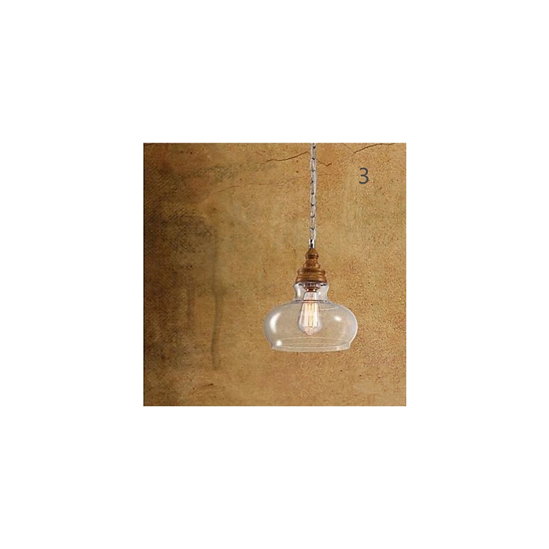 Wood Grain Crystal Droplight Cafe Lighting Lamps And Lanterns