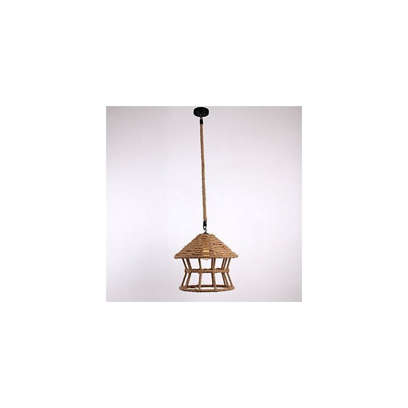 Rope 1 Light Pendant Light Contemporary Country