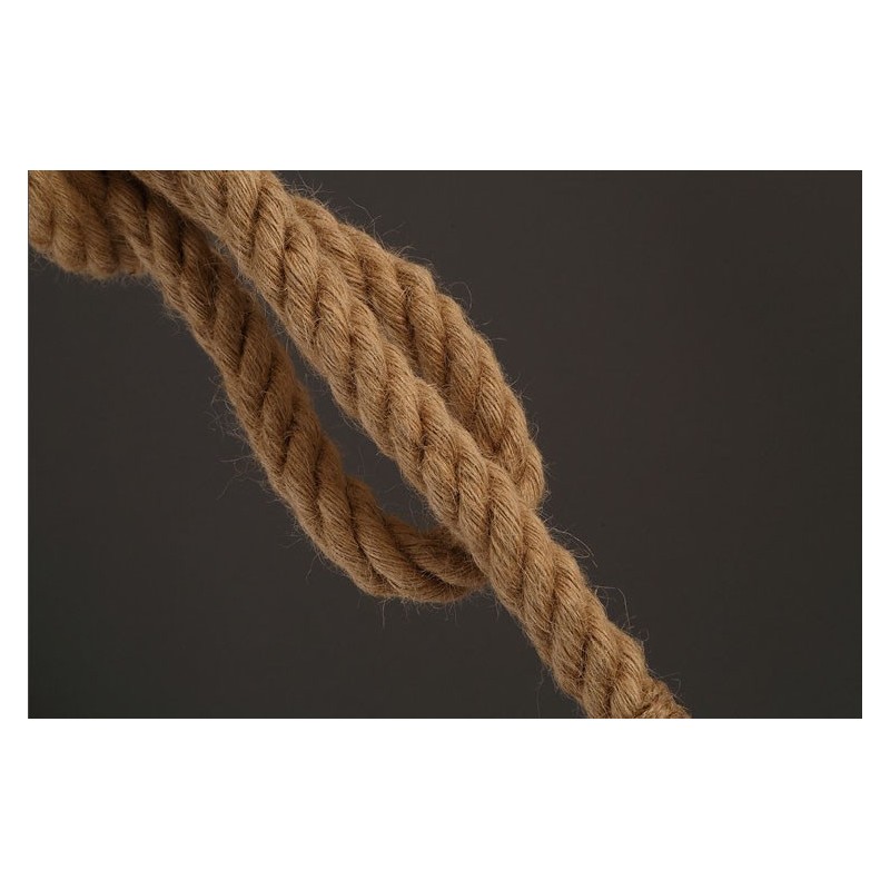 1 Light DIY Art Hemp Rope Light Creative Hemp Rope Chandelier Long 100cm Send 1 Bulb