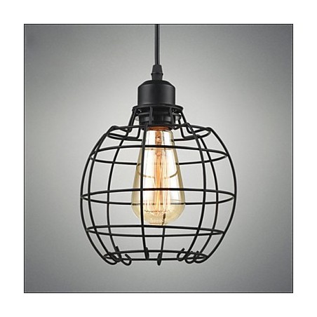 Edison Pendant Light Chandelier Wire Cage Hanging Ceiling Lampshade