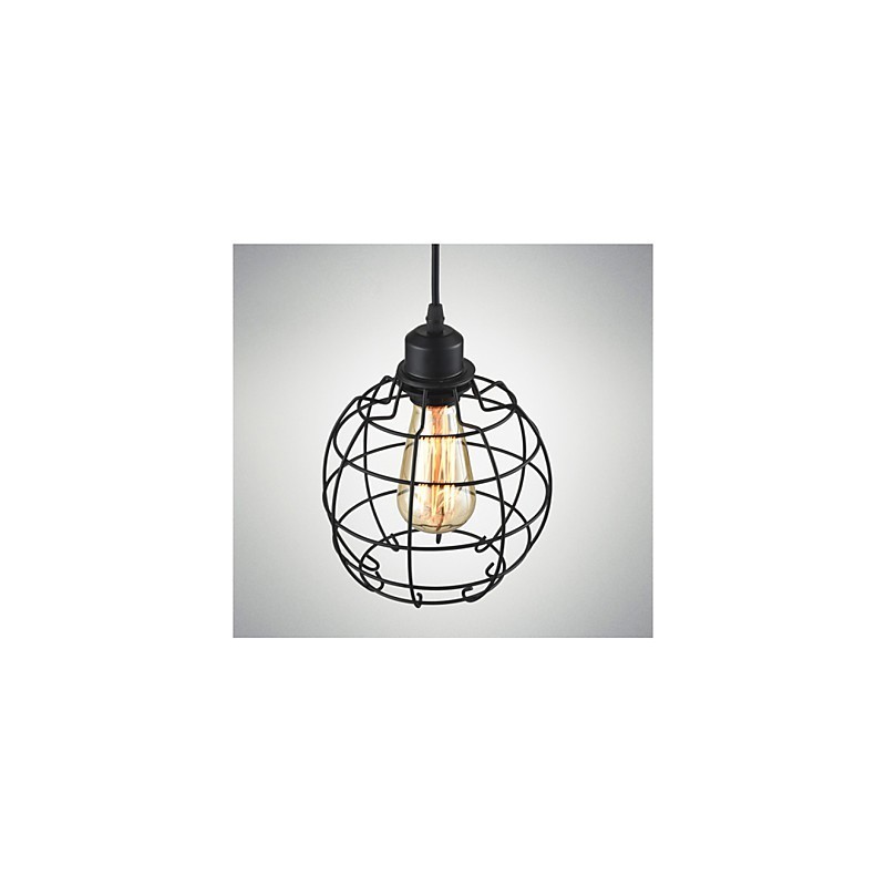 Edison Pendant Light Chandelier Wire Cage Hanging Ceiling Lampshade