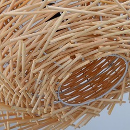 Chandelier Mini Style Lantern Wood Bamboo