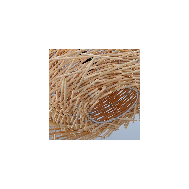 Chandelier Mini Style Lantern Wood Bamboo