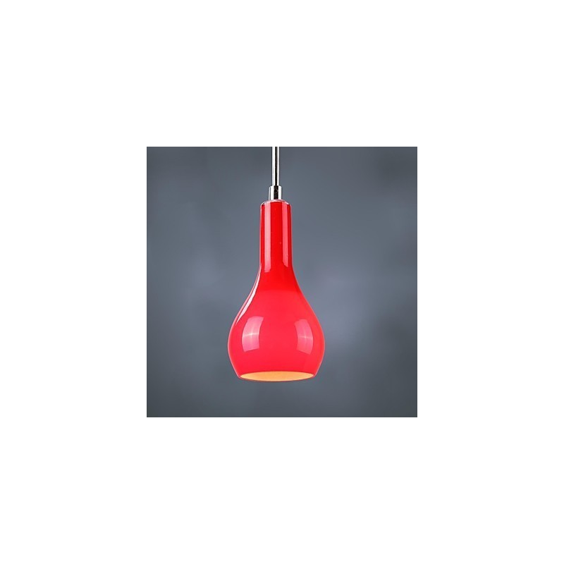 Modern Contemporary Mini Style Chrome Metal Pendant Light