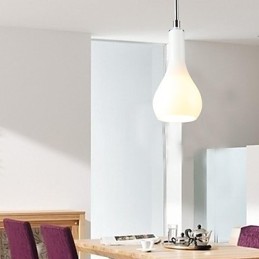 Modern Contemporary Mini Style Chrome Metal Pendant Light