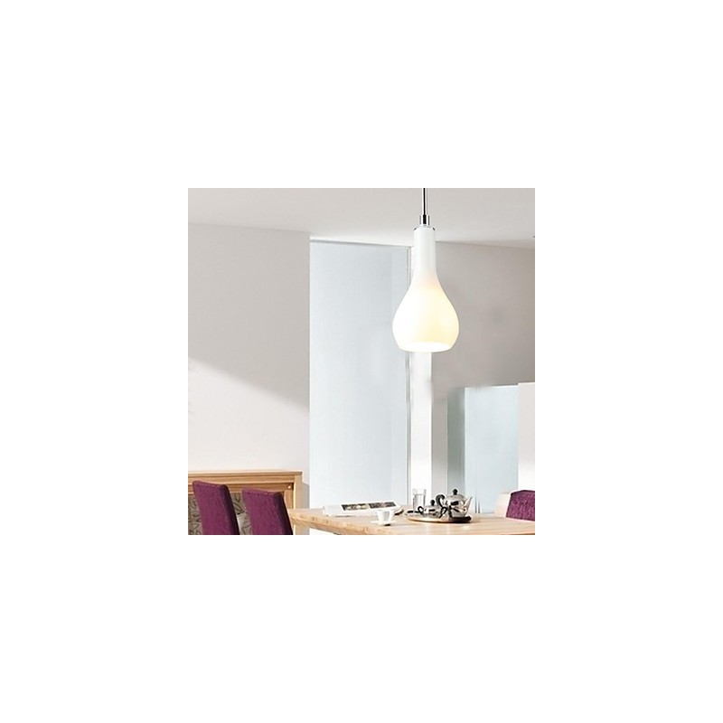 Modern Contemporary Mini Style Chrome Metal Pendant Light