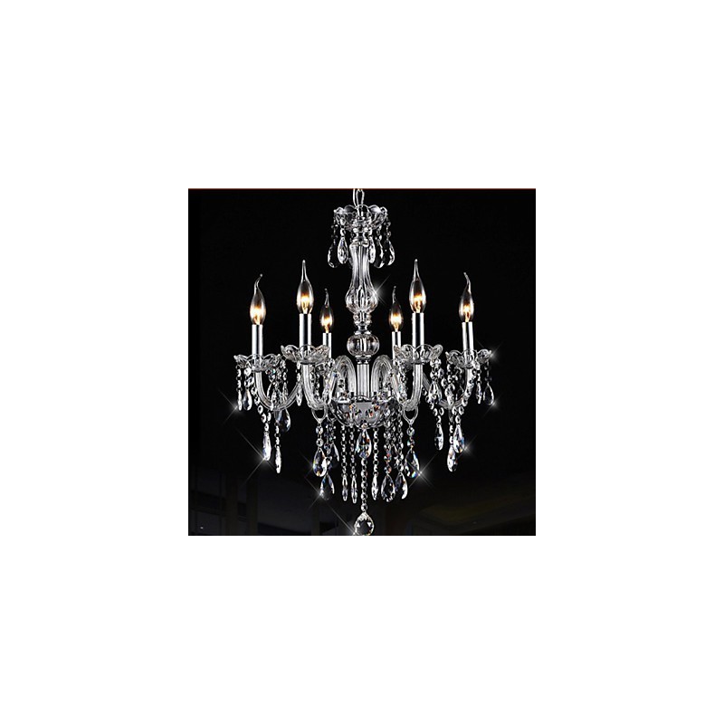 6 Arms Vintage Luxury Lighting K9 Crystal Chandelier Ceiling Pendant Light