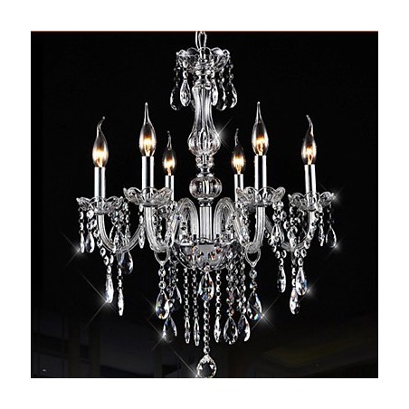 6 Arms Vintage Luxury Lighting K9 Crystal Chandelier Ceiling Pendant Light