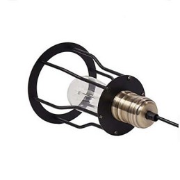 American industrial vintage cafe buffet ideas wrought iron cage Pendant Light Sitting