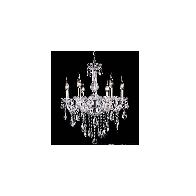 6 Arms Vintage Luxury Lighting K9 Crystal Chandelier Ceiling Pendant Light
