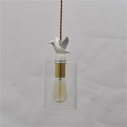 Creative bird Glass Chandelier Pendant Light with Glass Shade