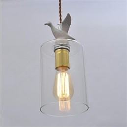 Creative bird Glass Chandelier Pendant Light with Glass Shade